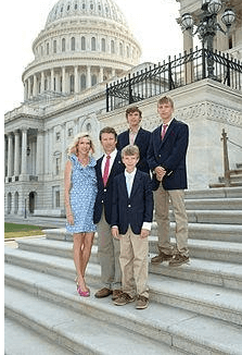 Rand Paul with wife and children